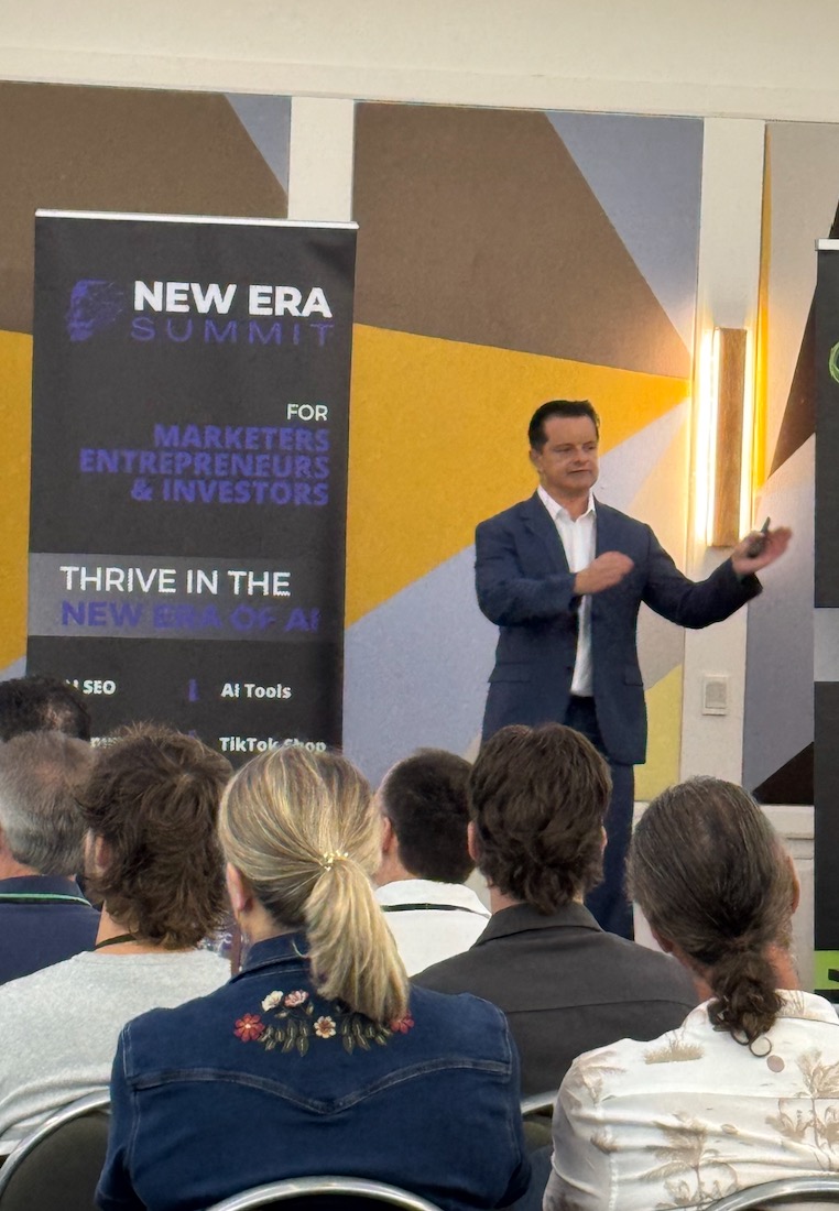 Greg Cassar presenting at a previous New Era Summit event